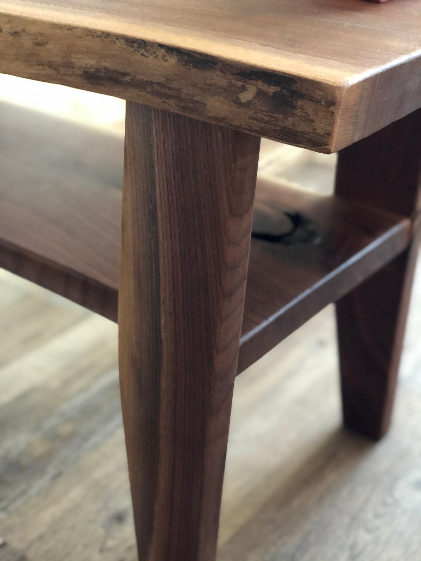 Richvale Bench - Live Edge Entryway Shoe Bench