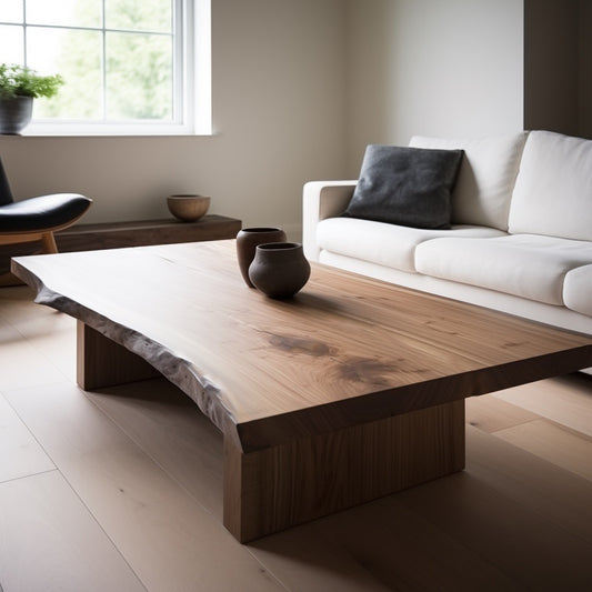 HURON Live Edge - Modern Minimalist Boho Coffee Table