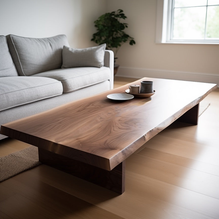 HURON Live Edge - Modern Minimalist Boho Coffee Table