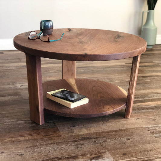 Round Solid Wood Coffee Table