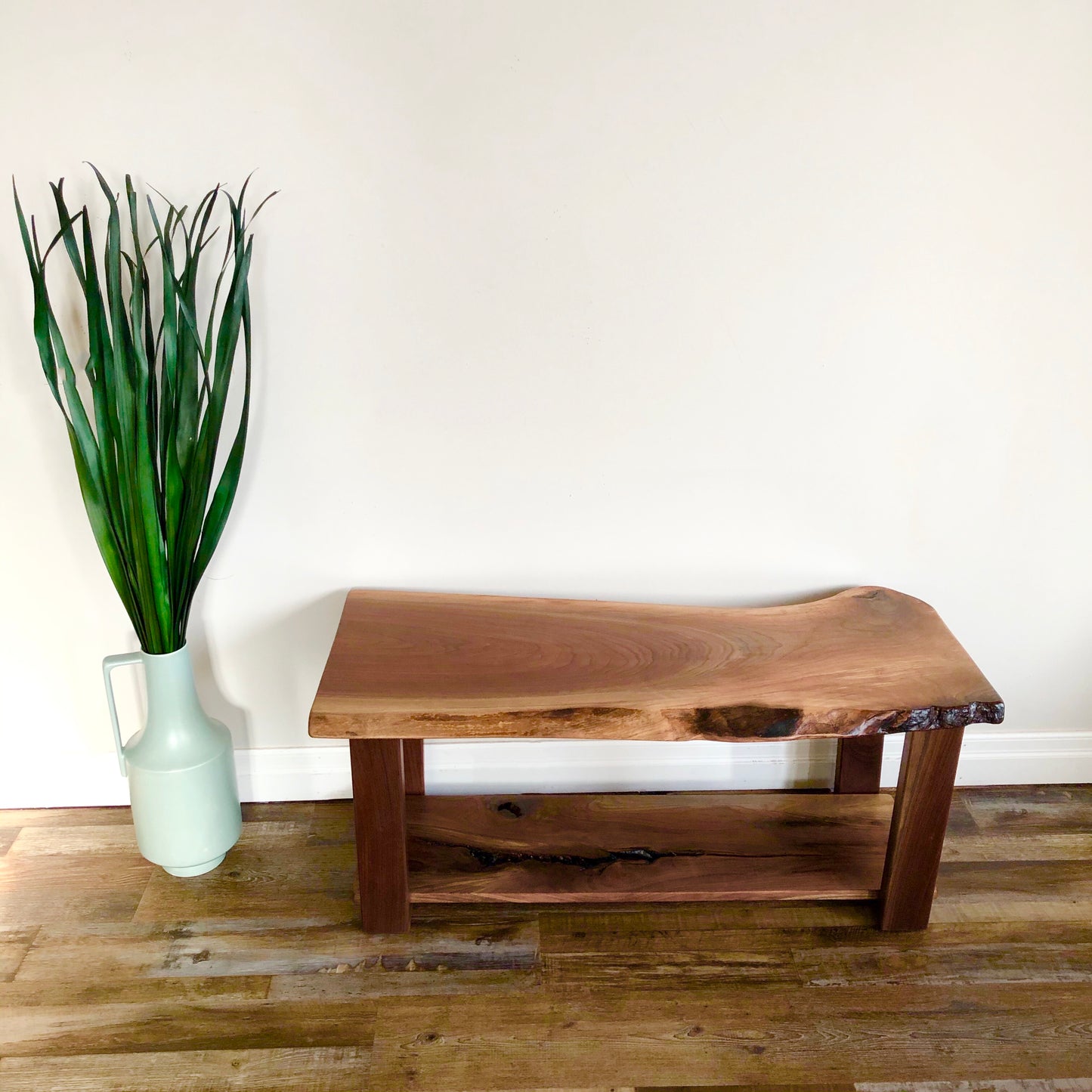 Wolseley Bench - Live Edge Wood Entryway Shoe Bench