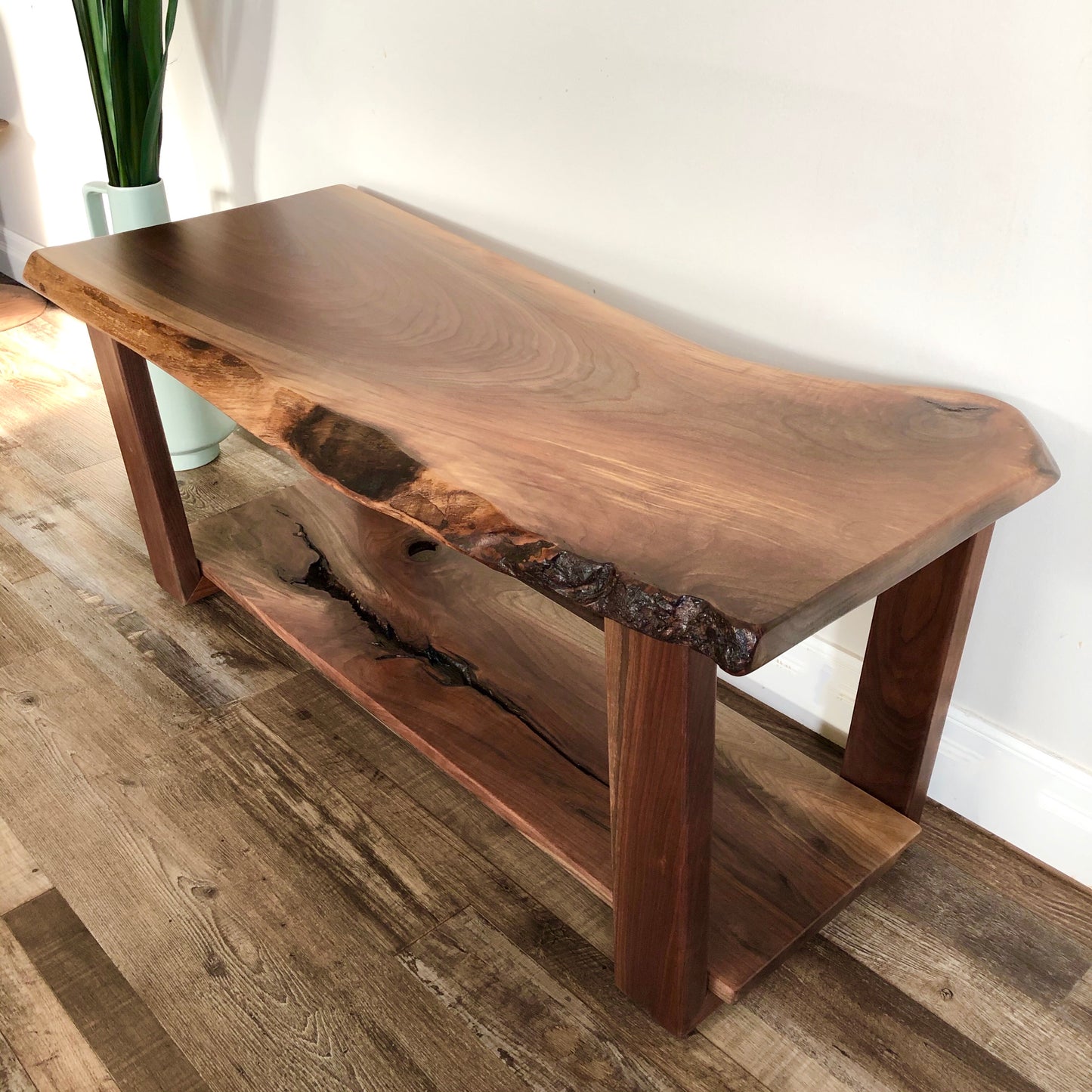 Wolseley Bench - Live Edge Wood Entryway Shoe Bench